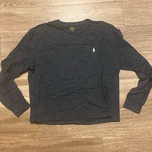 RALPH LAUREN long sleeve tee shirt dark grey sz medium